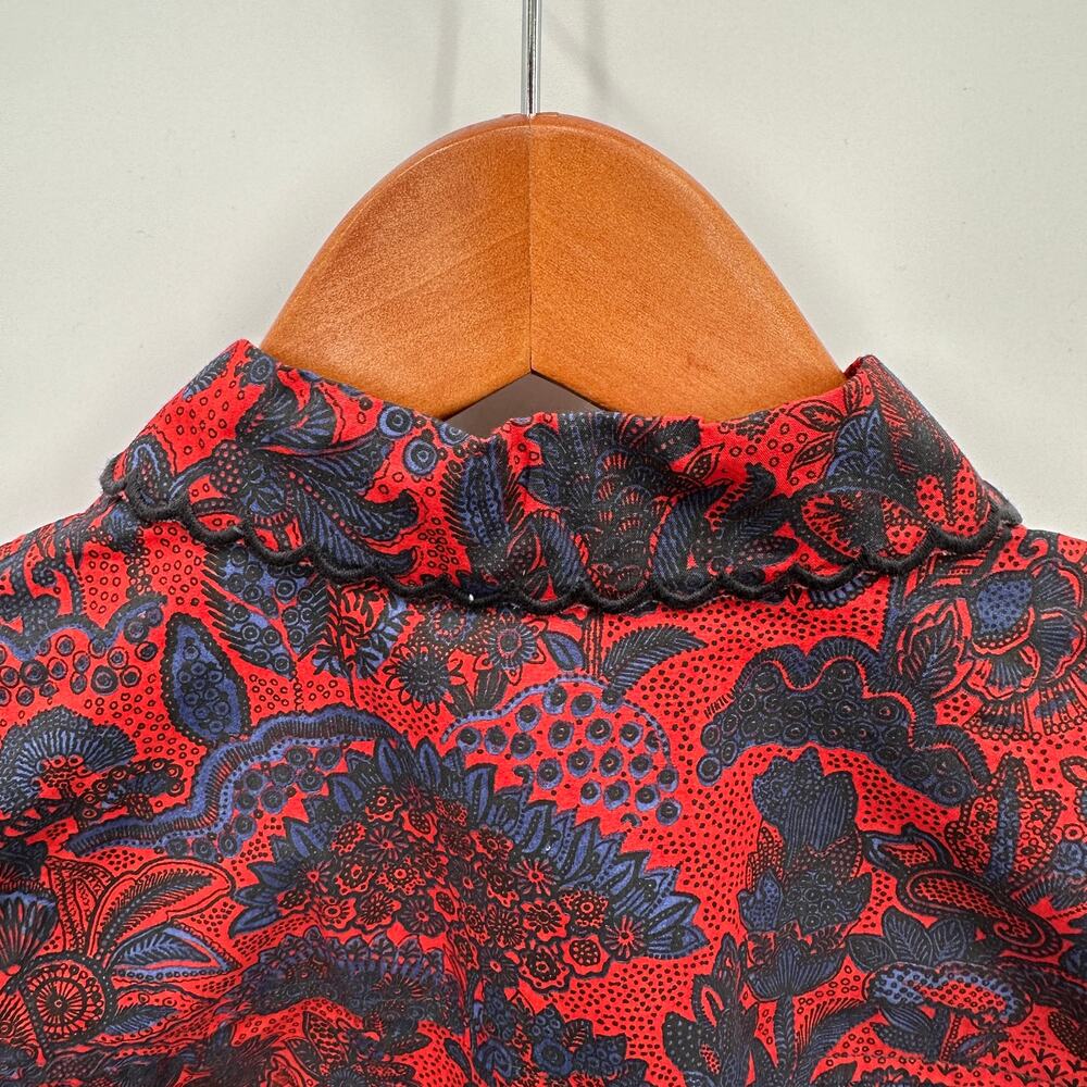J.CREW NWT Scallop-ruffle perfect slim shirt in Ratti® poinsettia paisley // 2 - Picture 11 of 11